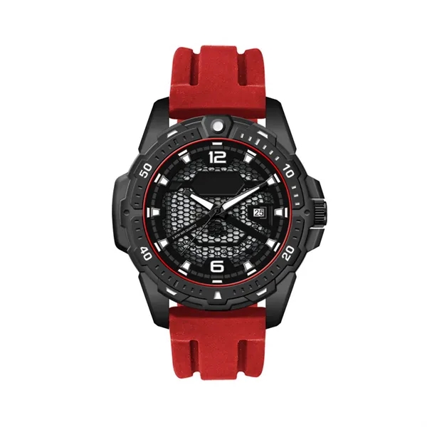 45MM, BLACK METAL CASE, 3-HAND MVT, DTE... from ASI 67866 Logomark/Valumark