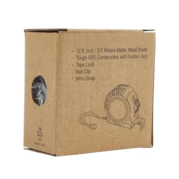 1.44" x 2.5" x 2.5" 12 foot tape measure with metal... from ASI 67866 Logomark/Valumark