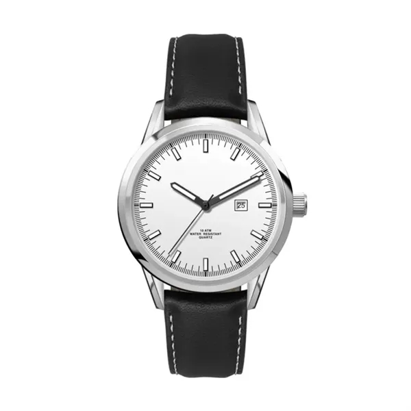 34MM SS, SILVER CASE, 3-HAND MVT, DTE... from ASI 67866 Logomark/Valumark