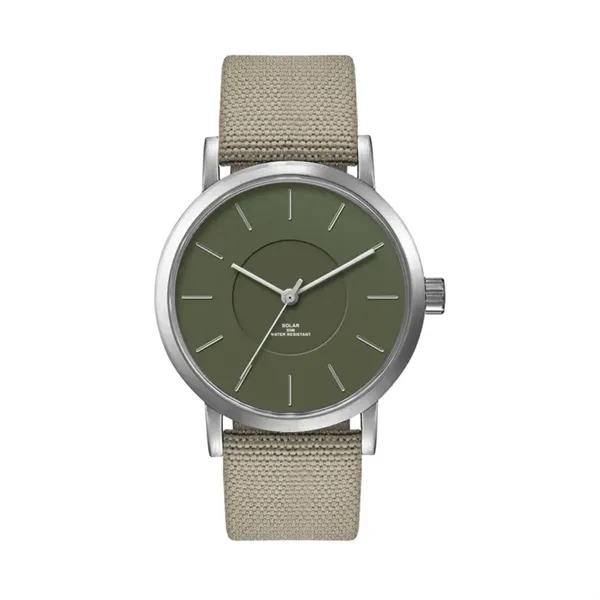 39MM, SS, SILVER CASE, 3-HAND "SOLAR" MVT... from ASI 67866 Logomark/Valumark