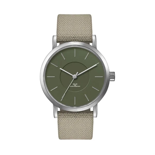 39MM, SS, SILVER CASE, 3-HAND "SOLAR" MVT... from ASI 67866 Logomark/Valumark