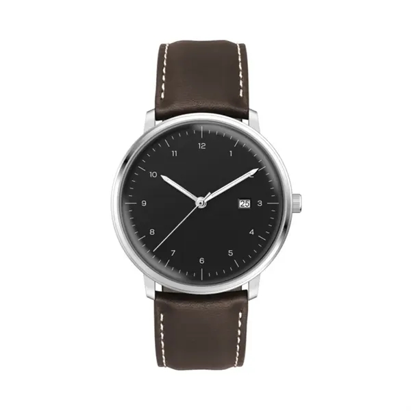 39MM SS SILVER CASE, 3-HAND MVT, DTE... from ASI 67866 Logomark/Valumark