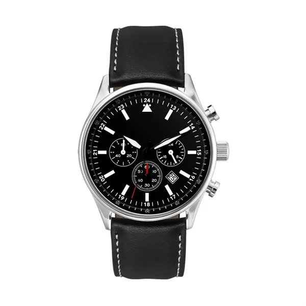 42.5MM, SS, SILVER CASE, CHRONO MVT, DTE... from ASI 67866 Logomark/Valumark