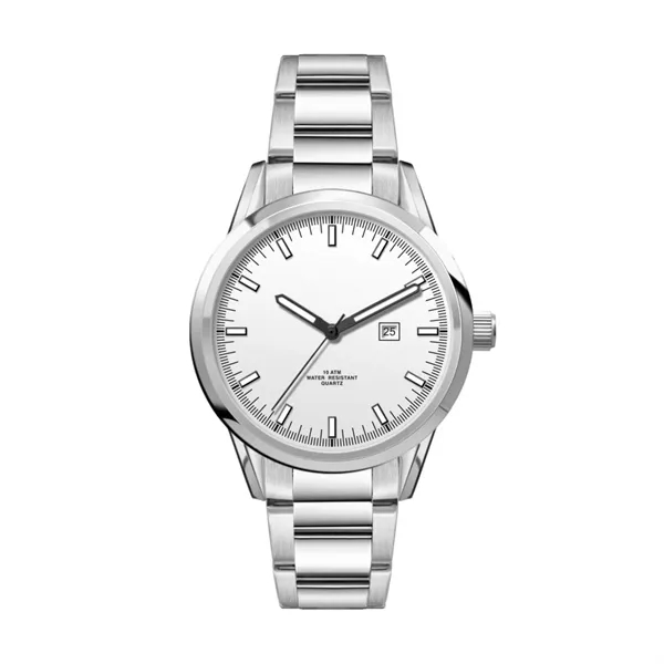 34MM SS, SILVER CASE, 3-HAND MVT, DTE... from ASI 67866 Logomark/Valumark