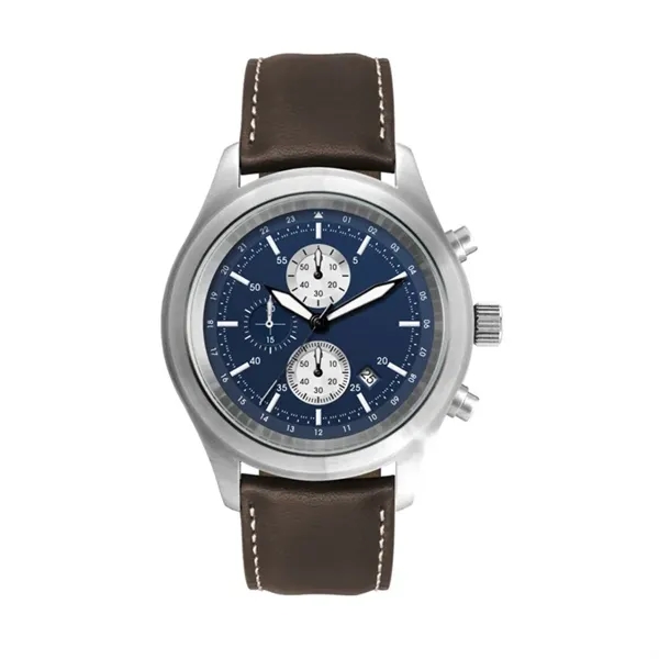 44.2MM, SS, SILVER CASE, CHRONO MVT, DTE... from ASI 67866 Logomark/Valumark