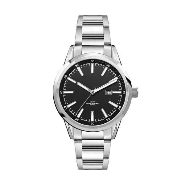 34MM SS, SILVER CASE, 3-HAND MVT, DTE... from ASI 67866 Logomark/Valumark