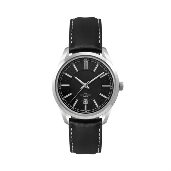 33MM, SILVER METAL CASE, 3-HAND MVT, DTE... from ASI 67866 Logomark/Valumark