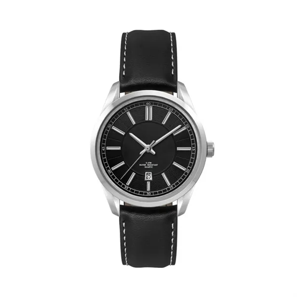 33MM, SILVER METAL CASE, 3-HAND MVT, DTE... from ASI 67866 Logomark/Valumark