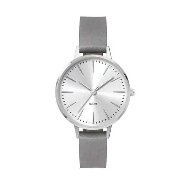 34MM, SILVER METAL CASE, 3-HAND MVT... from ASI 67866 Logomark/Valumark