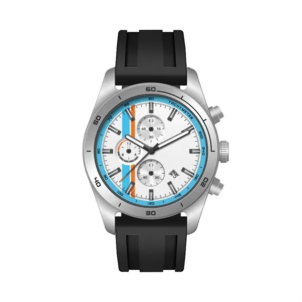 42MM, SS, SILVER CASE, CHRONO MVT, DTE... from ASI 67866 Logomark/Valumark