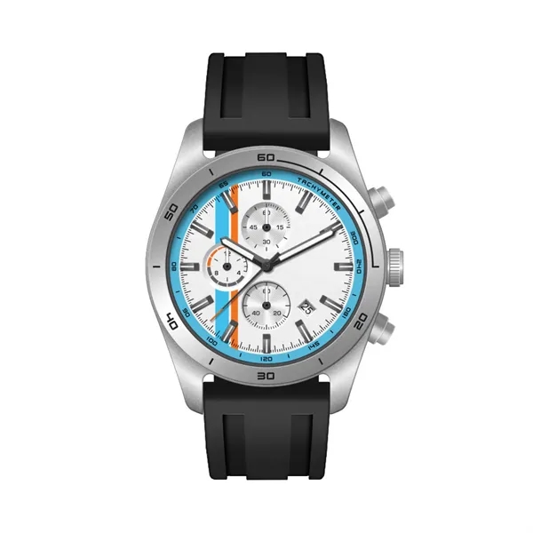 42MM, SS, SILVER CASE, CHRONO MVT, DTE... from ASI 67866 Logomark/Valumark