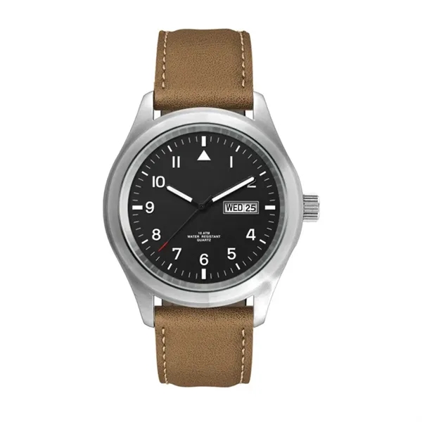 44.2MM, SS, SILVER CASE, 3-HAND MVT, DAY-DTE... from ASI 67866 Logomark/Valumark