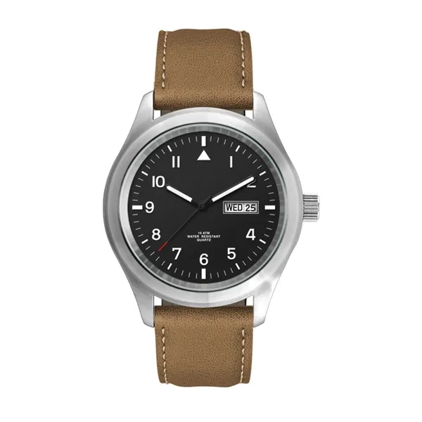 44.2MM, SS, SILVER CASE, 3-HAND MVT, DAY-DTE... from ASI 67866 Logomark/Valumark