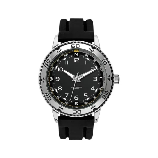 46MM, SILVER METAL CASE, 3-HAND MVT... from ASI 67866 Logomark/Valumark