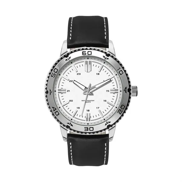 46MM, SILVER METAL CASE, 3-HAND MVT... from ASI 67866 Logomark/Valumark