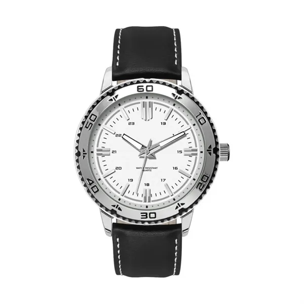 46MM, SILVER METAL CASE, 3-HAND MVT... from ASI 67866 Logomark/Valumark