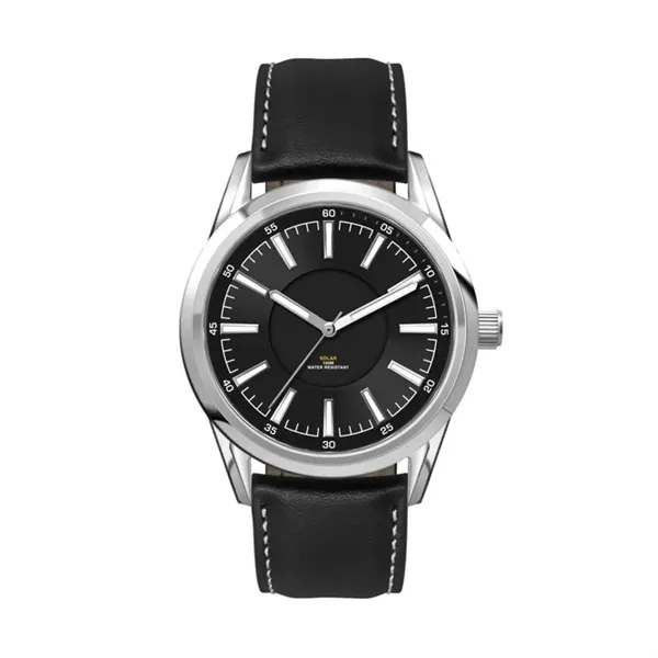 42MM, SS, SILVER CASE, 3-HAND "SOLAR" MVT... from ASI 67866 Logomark/Valumark