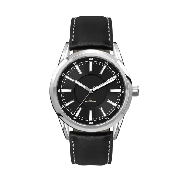 42MM, SS, SILVER CASE, 3-HAND "SOLAR" MVT... from ASI 67866 Logomark/Valumark