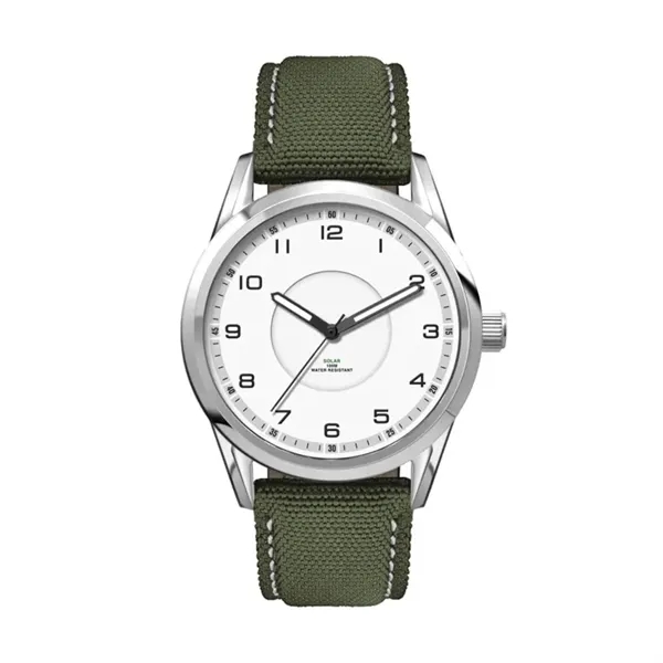 42MM, SS, SILVER CASE, 3-HAND "SOLAR" MVT... from ASI 67866 Logomark/Valumark