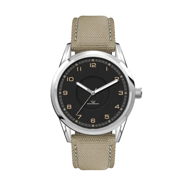 42MM, SS, SILVER CASE, 3-HAND "SOLAR" MVT... from ASI 67866 Logomark/Valumark