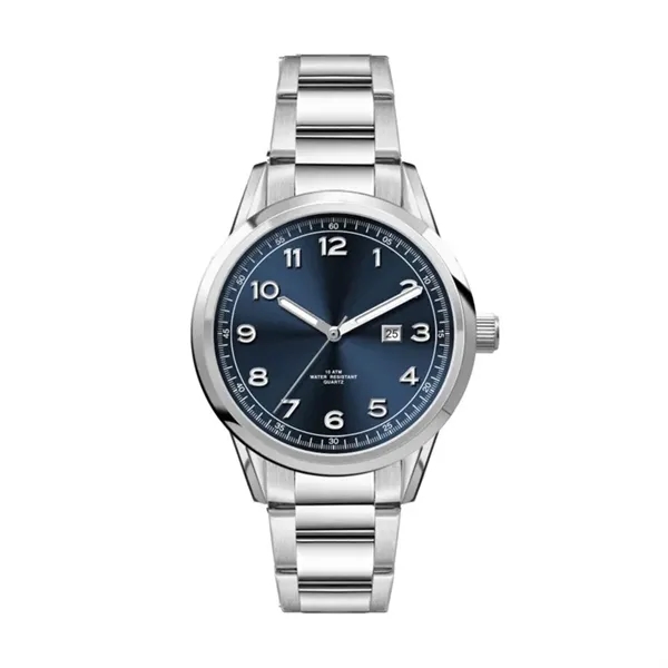 34MM SS, SILVER CASE, 3-HAND MVT, DTE... from ASI 67866 Logomark/Valumark