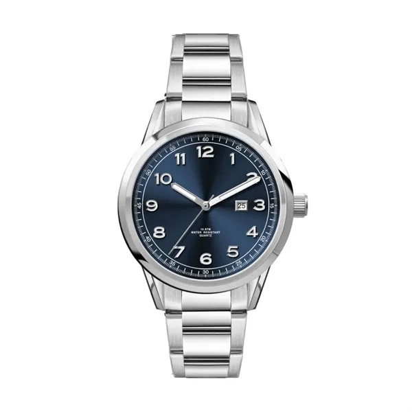 34MM SS, SILVER CASE, 3-HAND MVT, DTE... from ASI 67866 Logomark/Valumark