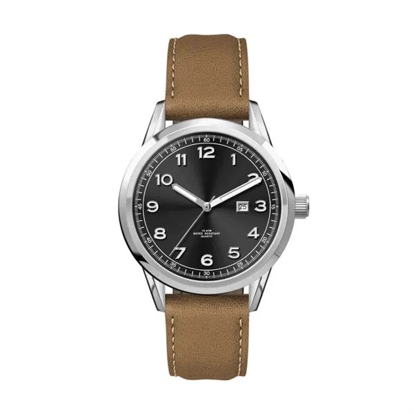 34MM SS, SILVER CASE, 3-HAND MVT, DTE... from ASI 67866 Logomark/Valumark