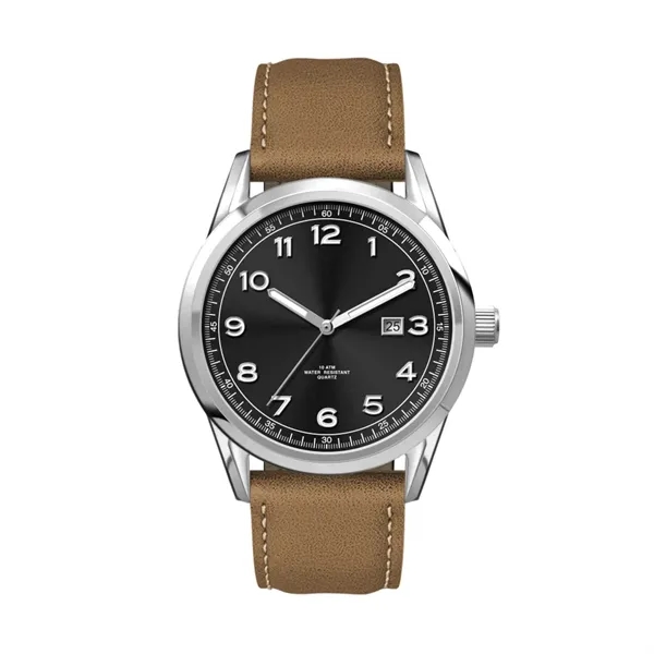 42MM SS, SILVER CASE, 3-HAND MVT, DTE... from ASI 67866 Logomark/Valumark