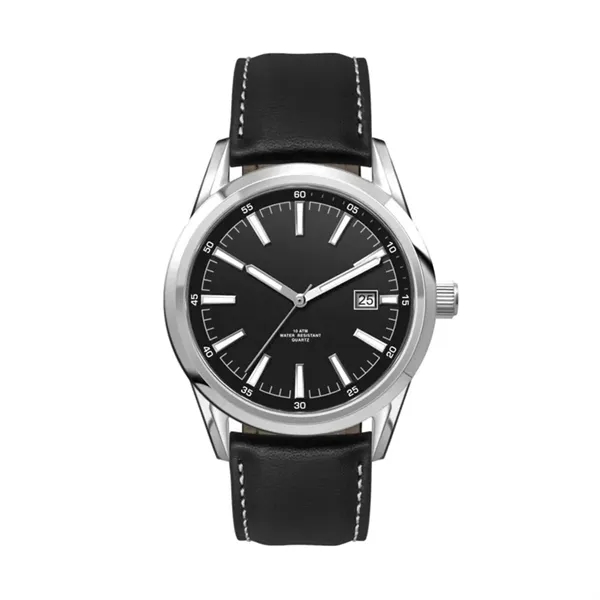 42MM SS, SILVER CASE, 3-HAND MVT, DTE... from ASI 67866 Logomark/Valumark