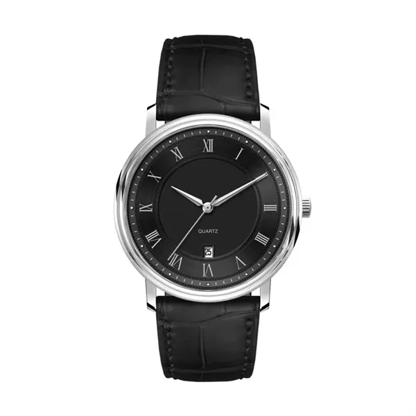 40MM, SS, SILVER CASE, 3-HAND MVT, DTE... from ASI 67866 Logomark/Valumark