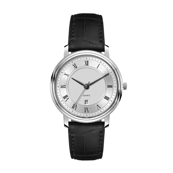 32MM, SS, SILVER CASE, 3-HAND MVT, DTE... from ASI 67866 Logomark/Valumark