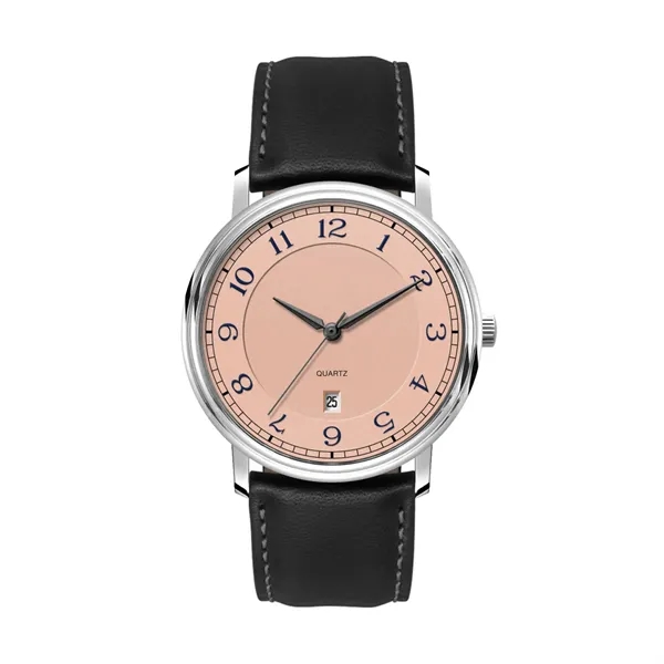 40MM,SS, SILVER CASE, 3-HAND MVT, DTE... from ASI 67866 Logomark/Valumark