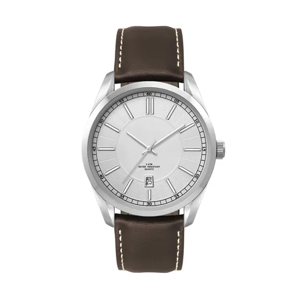 42MM, SILVER METAL CASE, 3-HAND MVT, DTE... from ASI 67866 Logomark/Valumark