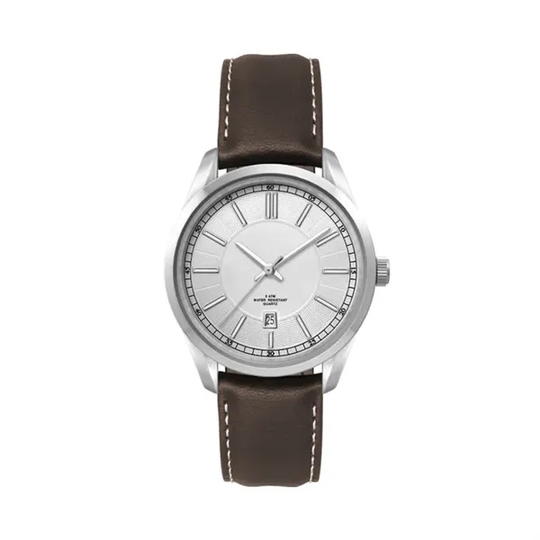 33MM, SILVER METAL CASE, 3-HAND MVT, DTE... from ASI 67866 Logomark/Valumark