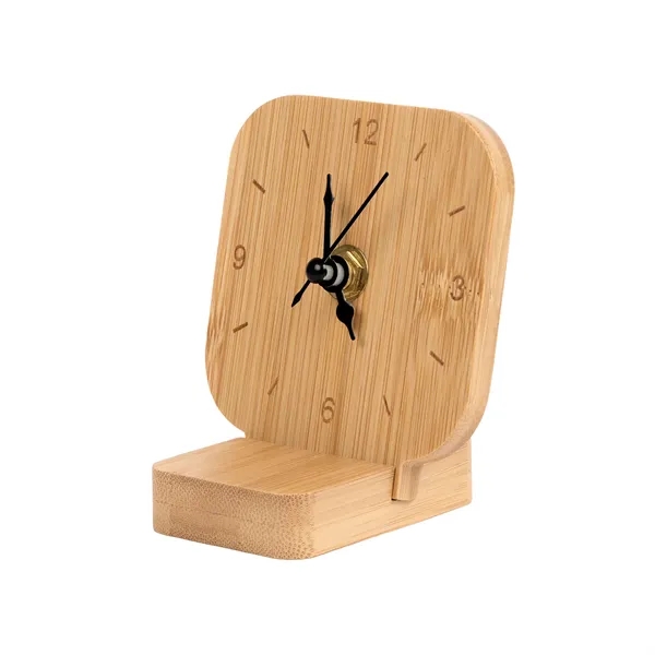 Cade Bamboo Desk Clock... from ASI 67866 Logomark/Valumark