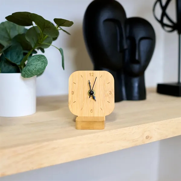 Cade Bamboo Desk Clock... from ASI 67866 Logomark/Valumark