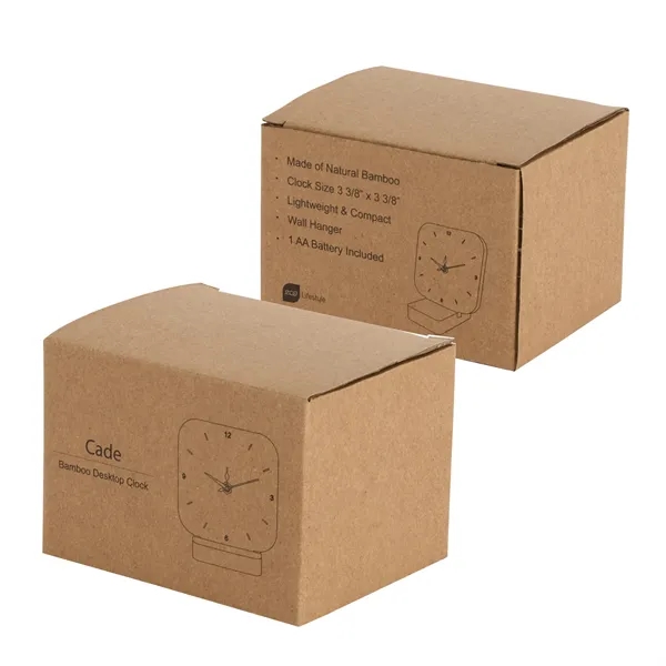 Cade Bamboo Desk Clock... from ASI 67866 Logomark/Valumark