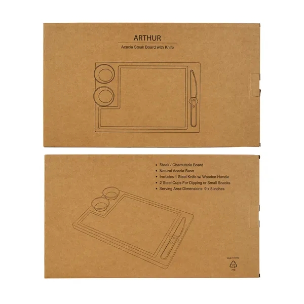 Arthur 4-Piece Acacia Wood Steak Board... from ASI 67866 Logomark/Valumark