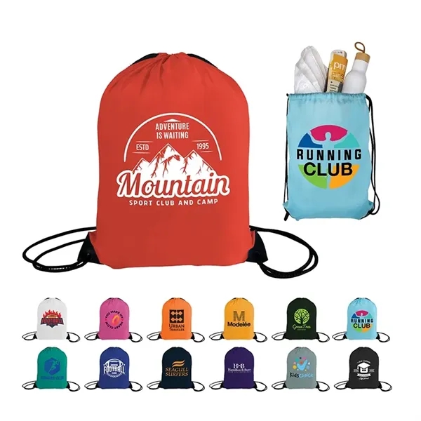 210D RPET sport bag with drawstring closure... from ASI 67866 Logomark/Valumark / Valumark™ Eco-Lifestyle