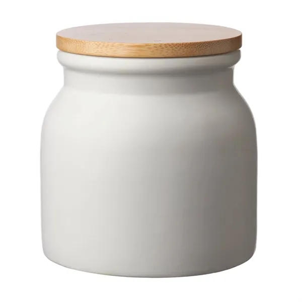 Ceramic food container with lid, 16.9 oz. plus 1 color silkscreen... from ASI 37218 Athena Promo (tm)