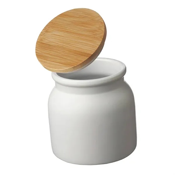 Ceramic food container with lid, 16.9 oz. plus 1 color silkscreen... from ASI 37218 Athena Promo (tm)