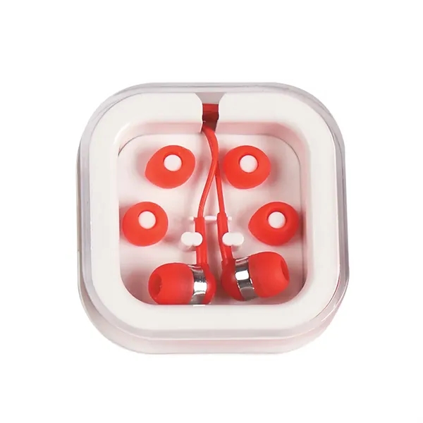 Ear Buds in Case.  Protective Plastic Travel Case.  Interchangeable... from ASI 61125 Hit Promotional Products / Hit®