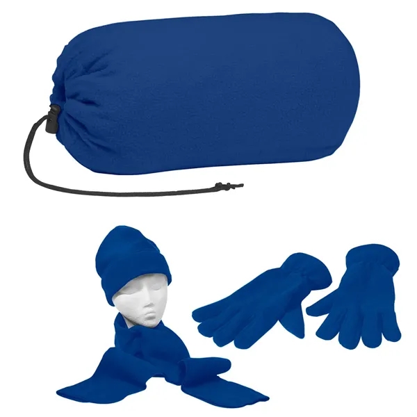 Brushed Polyester Fleece.  Scarf, Gloves and Cap in a Drawstring... from ASI 61125 Hit Promotional Products / Hit®