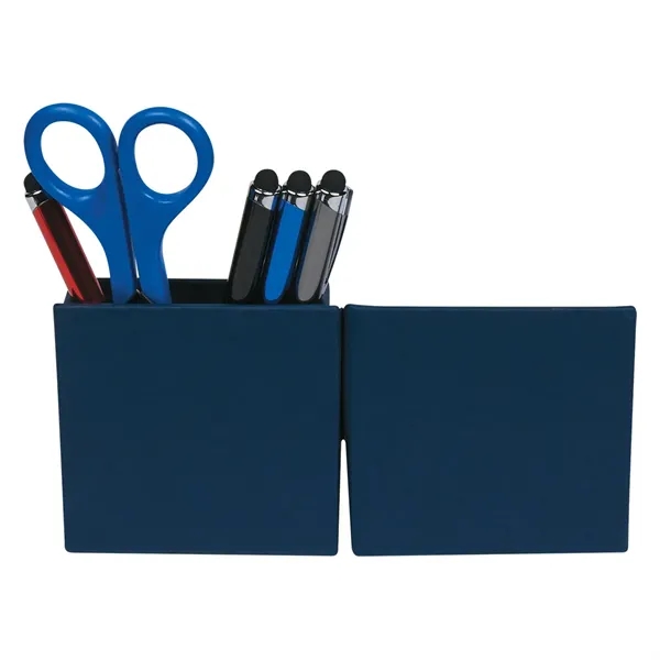 Office cube with sticky notes, sticky flags and built-in pen holder.... from ASI 61125 Hit Promotional Products / Hit®