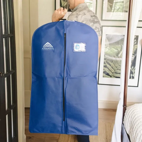 Non-woven garment bag with front zipper and identification window.... from ASI 61125 Hit Promotional Products / Hit®