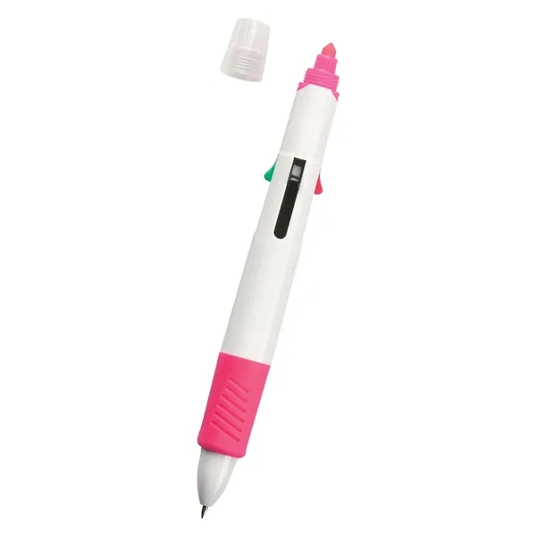 Quatro pen with highlighter includes 4 ink colors.... from ASI 61125 Hit Promotional Products / Hit®