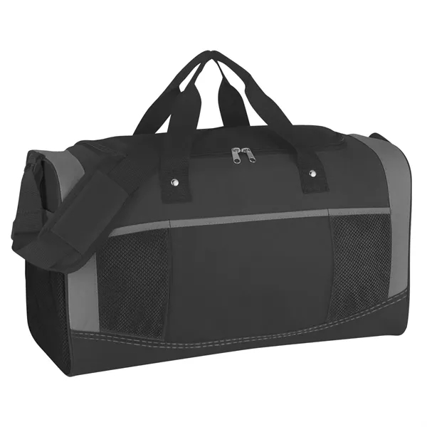 Polyester duffel bag with web carrying handles and adjustable shoulder strap.... from ASI 61125 Hit Promotional Products / Hit®
