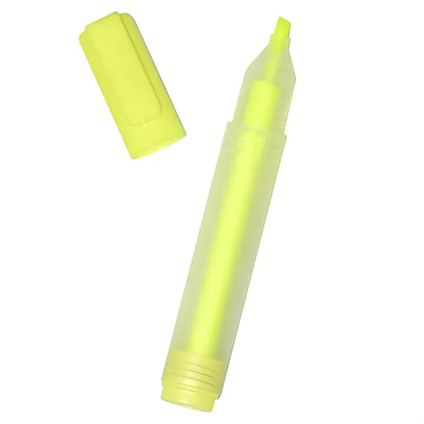 Rectangular highlighter with frosted barrel and yellow chisel tip, yellow ink... from ASI 61125 Hit Promotional Products / Hit®