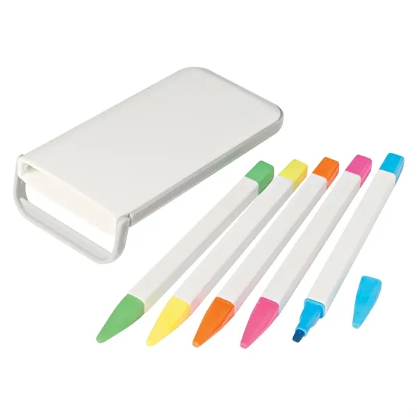 5 In 1 Highlighter set with 5 chisel top highlighters in... from ASI 61125 Hit Promotional Products / Hit®