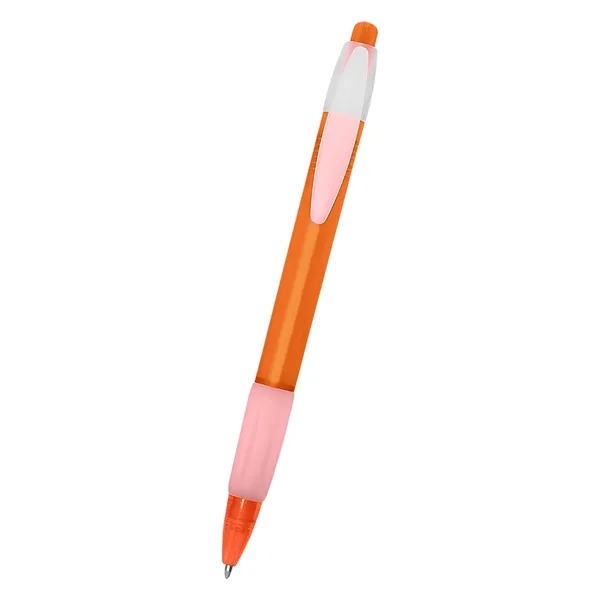 Pen with rubber grip for writing comfort and control with frosted... from ASI 61125 Hit Promotional Products / Hit®